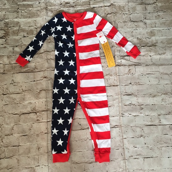 NWT Snooze button stars & stripes pajamas 3T. - Picture 2 of 8